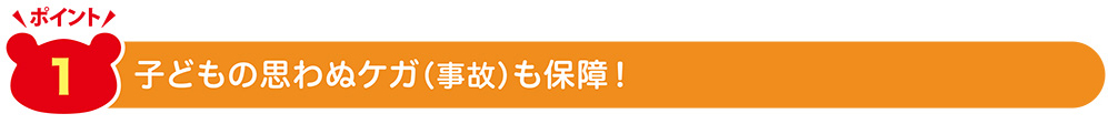 子供の思わぬ怪我も保証