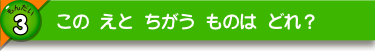この えと ちがう ものは どれ？